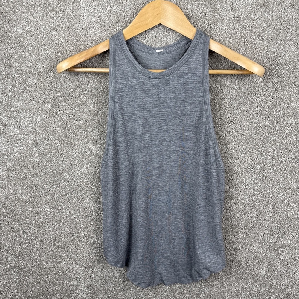Lululemon Womens XS Heathered Gray Racerback Tank Top Space Dye Athletic - Picture 2 of 6
